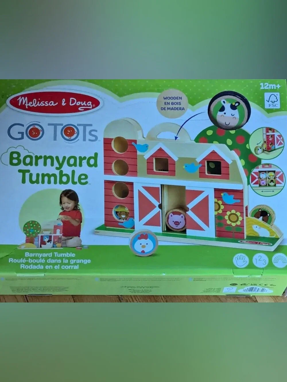 Melissa & Doug Barnyard Tumble Wooden Toy
